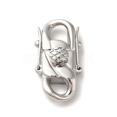 Non-Tarnish 316 Surgical Stainless Steel Twister Clasps STAS-M313-01P-03-1