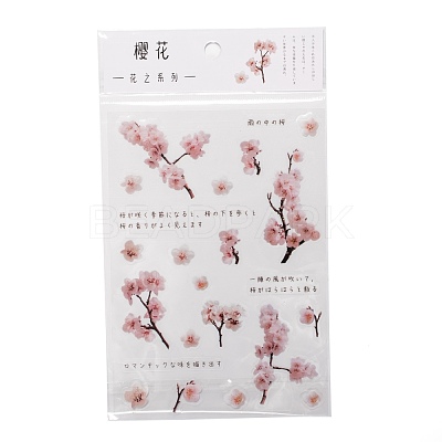 Flower Pattern Waterproof Self Adhesive Hot Stamping Stickers DIY-I063-12-1