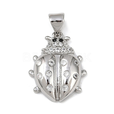 Brass Micro Pave Cubic Zirconia Pendants KK-A260-07D-P-1