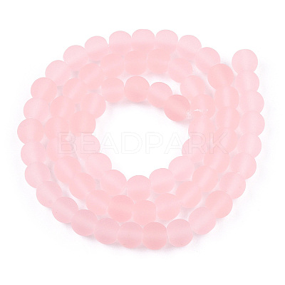 Transparent Glass Beads Strands GLAA-T032-T6mm-MD10-1