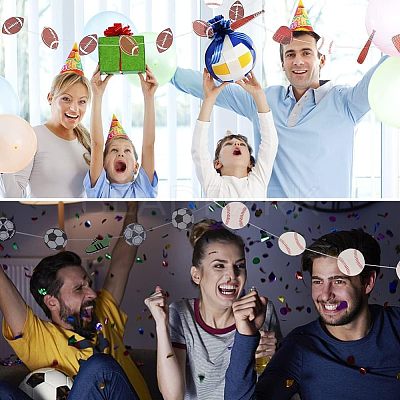 4Pcs 4 Style Paper Banners HJEW-CA0001-27-1