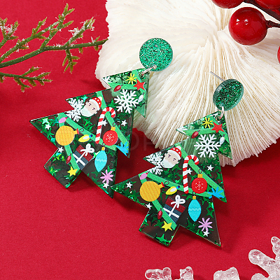 Christmas Acrylic Stud Earrings SK8065-3-1