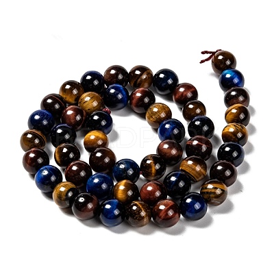 Natural Tiger Eye Beads Strands X-G-F173-14-8mm-1