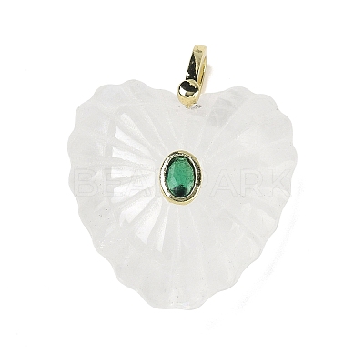 Natural Quartz Crystal Carved Pendants G-C276-01G-15-1