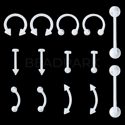 14Pcs 7 Style Acrylic Piercing Body Jewelry DIY-FS0005-41-1