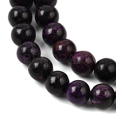 Natural Dyed White Jade(Imitation Charoite) Beads Strands GG-CBA0743-J02-6mm-1
