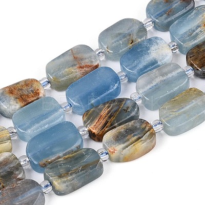 Natural Blue Calcite Beads Strands G-T138-26A-13-1
