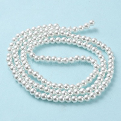 Baking Paint Pearlized Glass Pearl Round Bead Strands HY-Q003-6mm-01-1