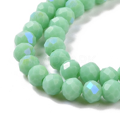 Electroplate Glass Beads Strands EGLA-A034-P1mm-B22-1