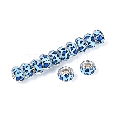 Opaque Resin European Beads RESI-N044-03S-06-1