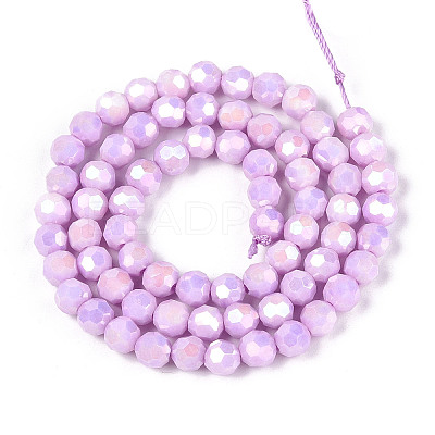 Anti-Tarnish Electroplate Glass Beads Strands EGLA-T021-6mm-15-02-1