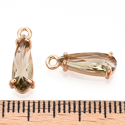Faceted Glass Pendants GLAA-T010-004B-1