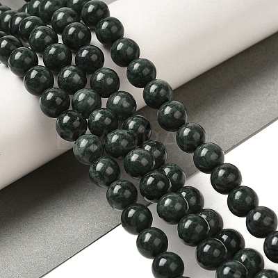 Natural Black Jade Beads Strands X-G-H067-A03-8MM-1