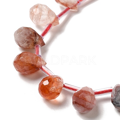 Natural Ferruginous Quartz Beads Strands G-H297-B13-01-1