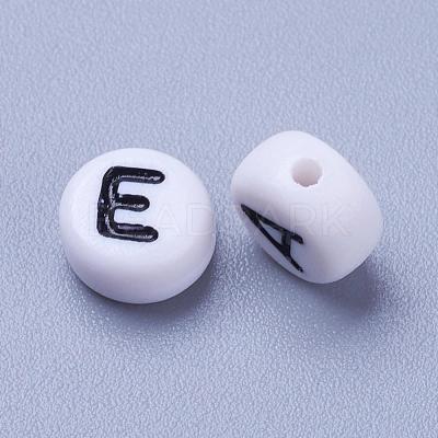 Acrylic Horizontal Hole Letter Beads OACR-E001-19-1