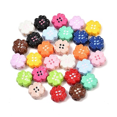 Opaque Acrylic Beads OACR-H057-05-1
