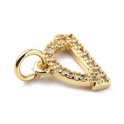 Brass Micro Pave Cubic Zirconia Charms ZIRC-F131-16G-09-1