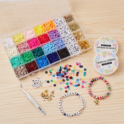 DIY Polymer Clay Beads Jewelry Set Making Kit DIY-YW0004-50-1