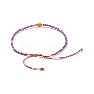 Adjustable Natural Yellow Aventurine Braided Bead Bracelets BJEW-F391-A17-1