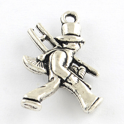 Tibetan Style Alloy Pendants TIBEP-Q054-08AS-RS-1