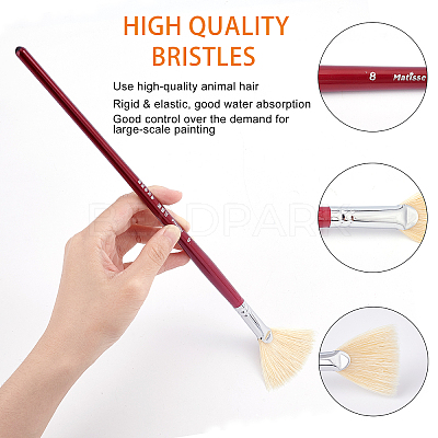 9Pcs Sector Painting Brush AJEW-GF0004-56-1