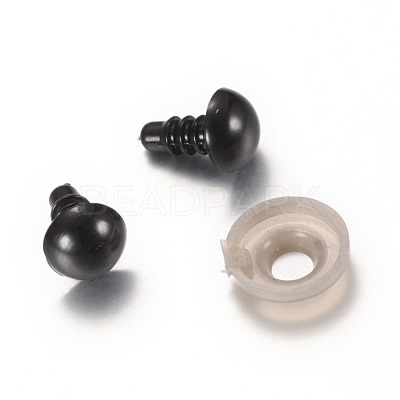 Craft Plastic Doll Eyes Stuffed Toy Eyes X-DIY-R039-10mm-07-1