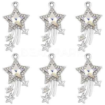 10Pcs Glass Pendants GLAA-YW0004-64B-01-1