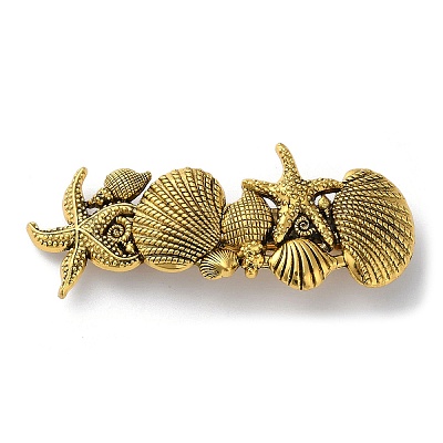 Shell Starfish Alloy Hair Barrettes LS-PHAR-H071-01AG-A-1