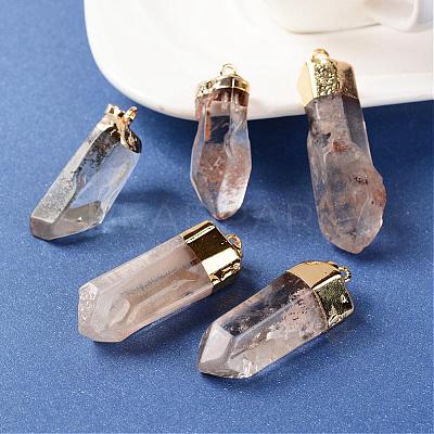 Natural Quartz Crystal Pointed Pendants G-M006-M02-1