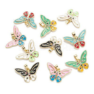 Brass Micro Pave Cubic Zirconia Pendants ZIRC-M115-41G-1