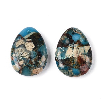Dyed Natural Imperial Jasper Pendants G-Q601-08D-1