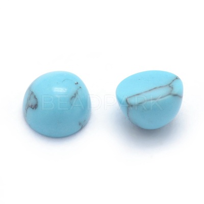 Synthetic Turquoise Cabochons G-P393-R13-4mm-1