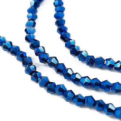 Transparent Electroplate Glass Beads Strands EGLA-A039-T2mm-UA03-1