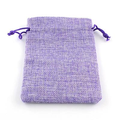 Burlap Packing Pouches Drawstring Bags ABAG-Q050-7x9-03-1