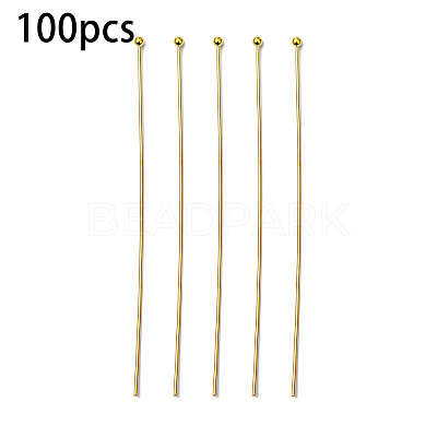 100Pcs Brass Ball Head Pins KK-YW0002-42G-1