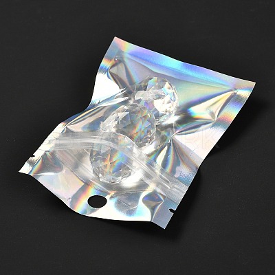 Rectangle Zip Top Plastic Glitter Holographic Bags LS-OPP-I002-01A-1
