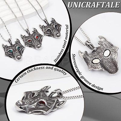 3Pcs 3 Colors 304 Stainless Steel Pendants STAS-UN0055-81-1