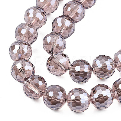 Electroplate Transparent Glass Beads Strands LS-EGLA-N002-46-H04-1