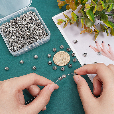 200Pcs 10 Style Tibetan Style Alloy Bead FIND-PH0008-49-1