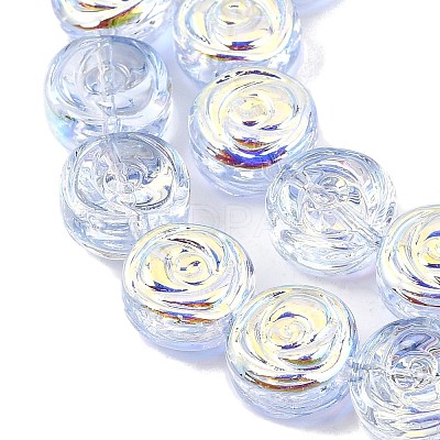 Electroplate Baking Paint Transparent Glass Beads Strands GL-CBA2ED2-05J-1