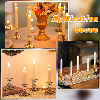 Zinc Alloy Candle Holders AJEW-WR0003-13G-1