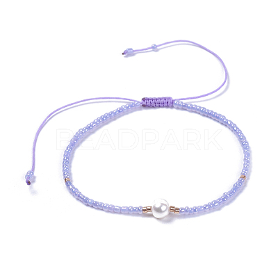 Adjustable Nylon Thread Braided Beads Bracelets BJEW-JB04375-1