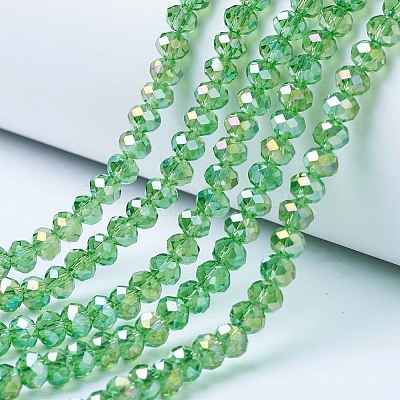 Electroplate Glass Beads Strands X-EGLA-A034-T10mm-B11-1