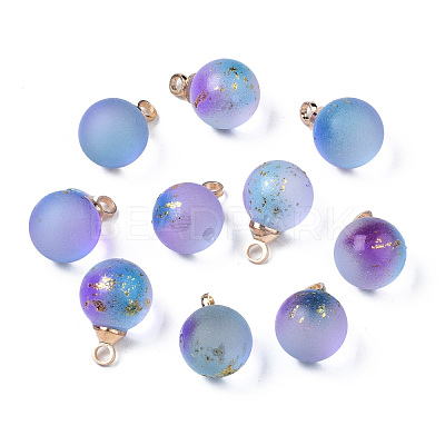 Two Tone Transparent Spray Painted Glass Pendants GLAA-N035-020A-C01-1