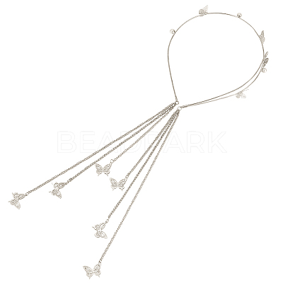 Zinc Alloy Rhinestone Hair Bands OHAR-WH20007-01A-P-1