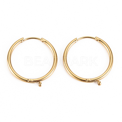 316 Surgical Stainless Steel Huggie Hoop Earring Findings X-STAS-S116-257A-G-1