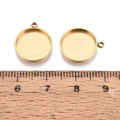 304 Stainless Steel Pendant Cabochon Component STAS-Q113-26A-G-1