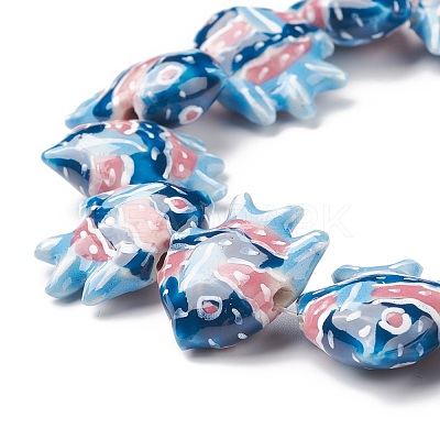 Handmade Porcelain Beads PORC-G002-54F-1