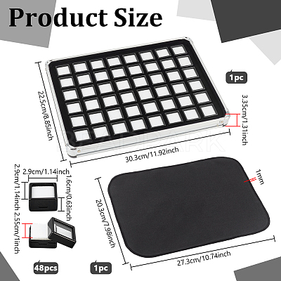 48 Grids Aluminum Boxes CON-WH0086-235C-1