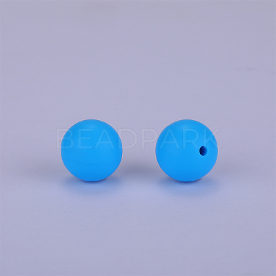Round Silicone Focal Beads SI-JX0046A-132-1